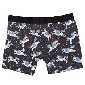 MeUndies Mens Medium‎ Gray Silver Unicorn Modal Boxer Briefs NWOT